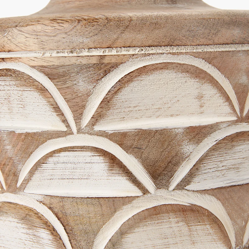 Kingsbury White Wash Large Carved Wood Table Lamp Base with Edward 40cm Pistachio Green Linen Cylinder Lampshade