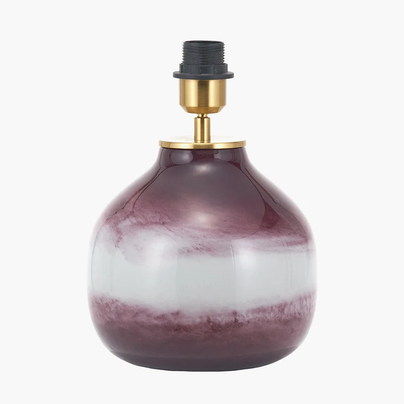Juno Deep Plum Ombre Glass Table Lamp