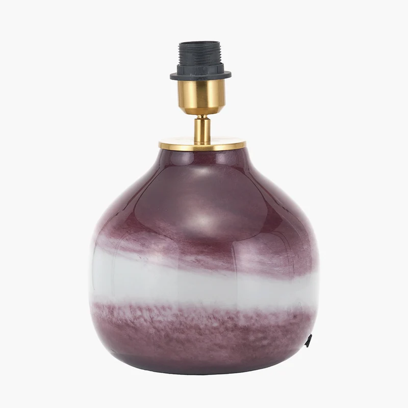 Juno Deep Plum Ombre Glass Table Lamp