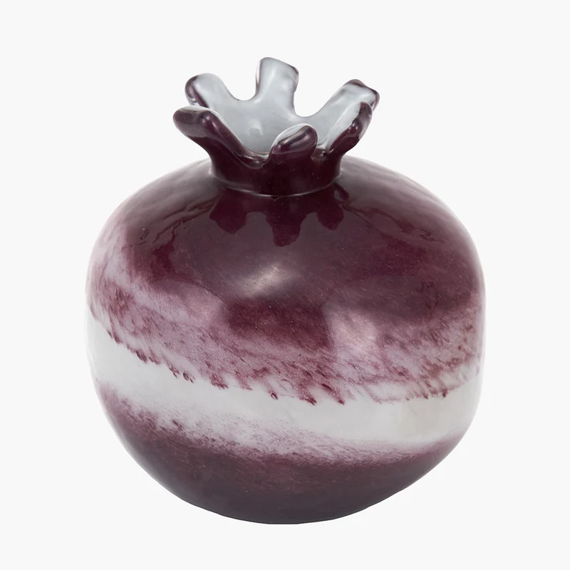 Juno Deep Plum Ombre Glass Bud Vase