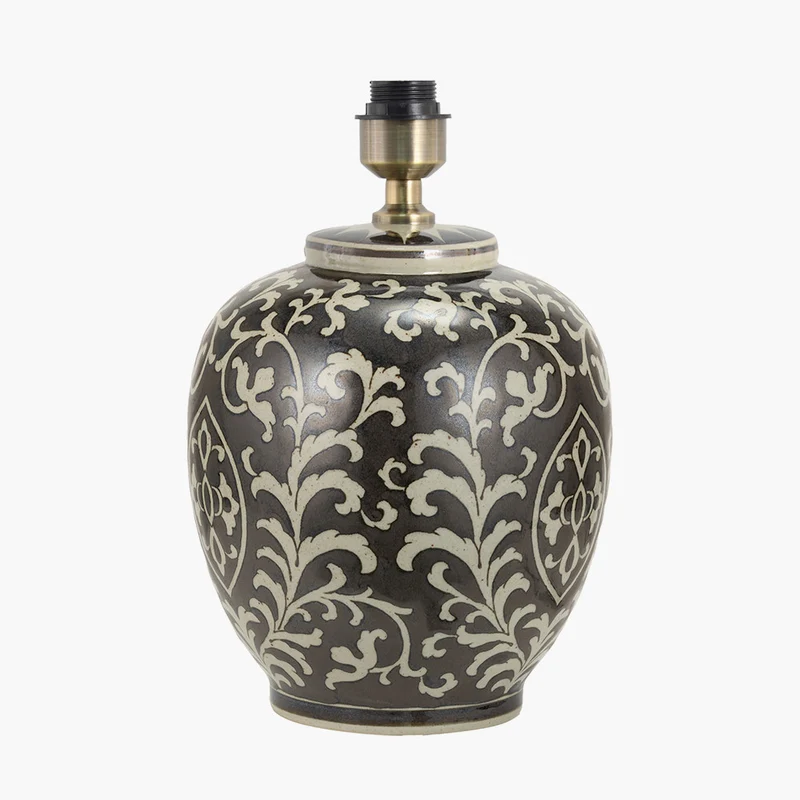 Florentine Grey and White Ceramic Table Lamp Base