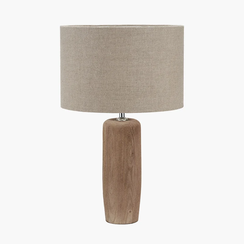Inaya Natural Tapered Wood Table Lamp Base