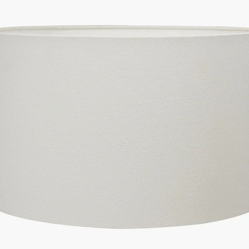 Honeysuckle Medium Glass Table Lamp Base with Henry 35cm White Handloom Cylinder Lampshade