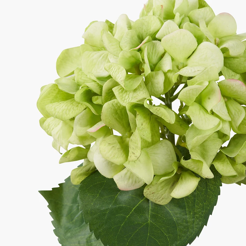 Green Hydrangea Faux Flower Bunch