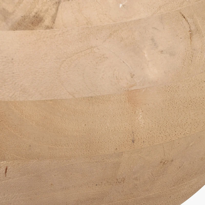Kiah Natural Mango Wood Round Table Lamp Base with Edward 40cm Natural Linen Cylinder Lampshade