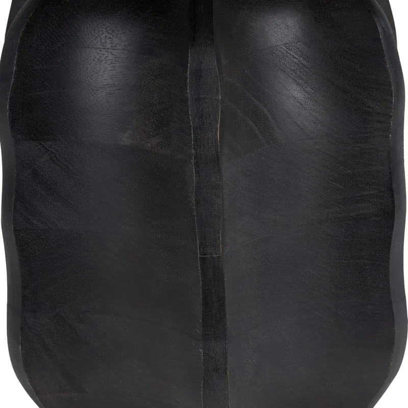 Khari Black Textured Wood Table Lamp