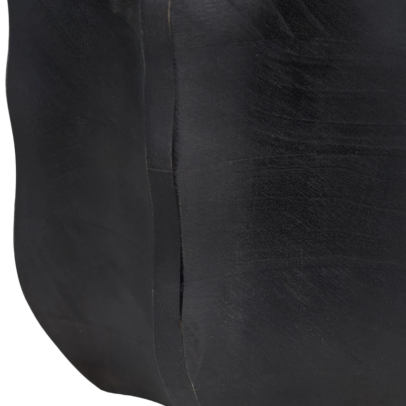 Khari Black Textured Wood Table Lamp