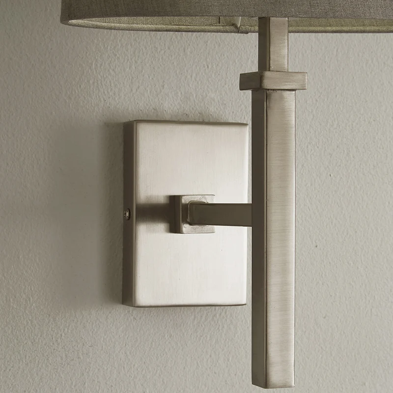 Hilton Satin Silver Metal Wall Light