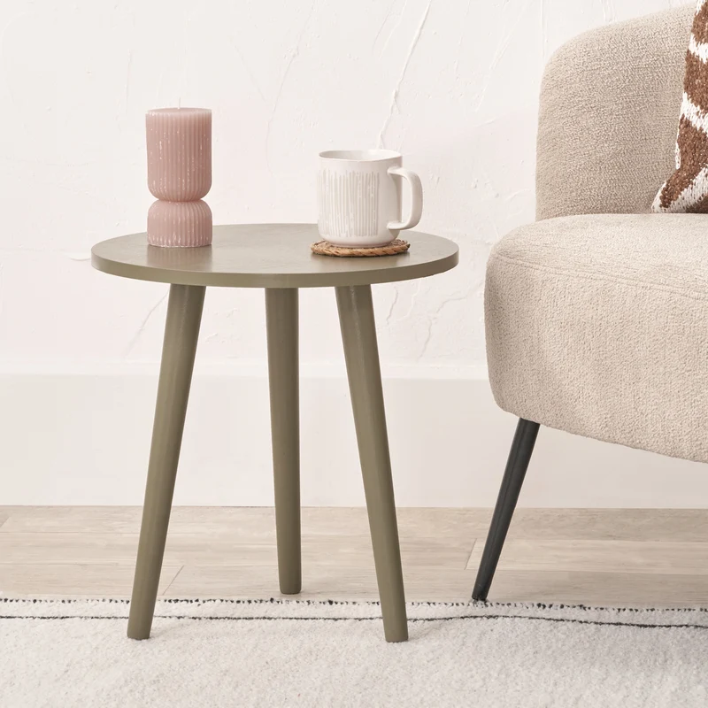 Croft Olive Pine Wood Side Table