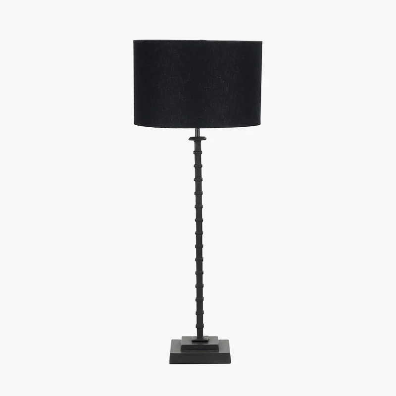 Everett Ribbed Metal Stick Table Lamp Base