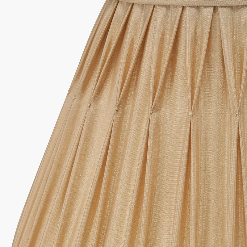 Garbo 45cm Gold Silk Mix Pinch Pleat Tapered Lampshade