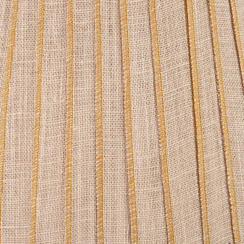 Isla 45cm Jute Striped Natural & Yellow Tapered Lampshade