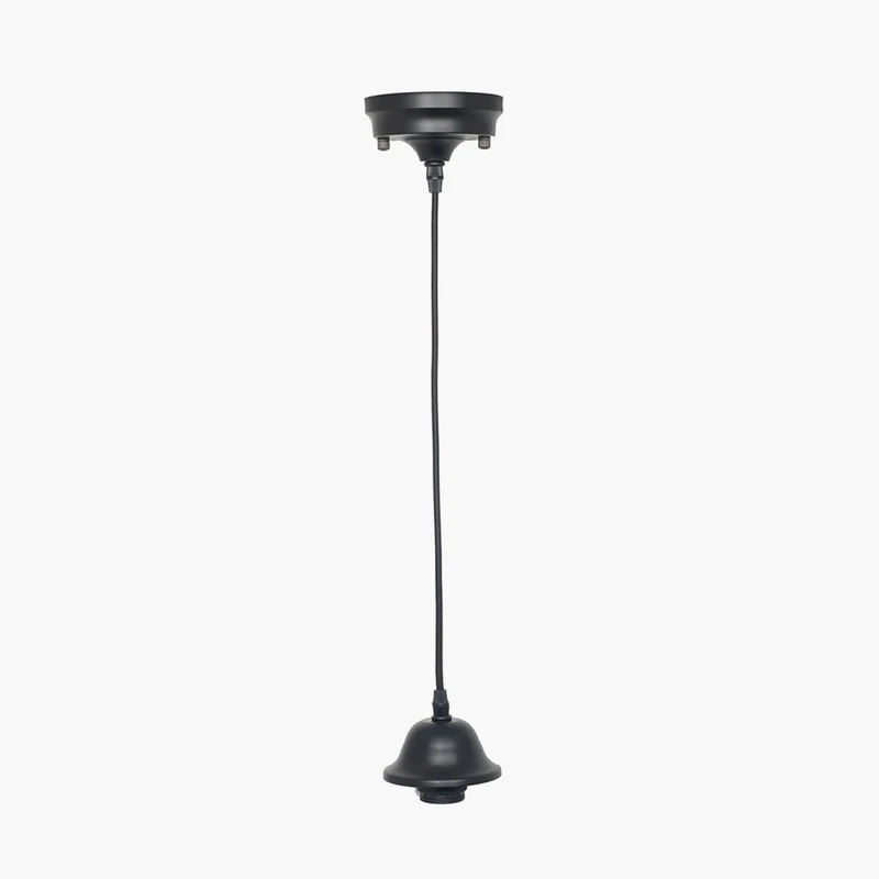 Black Retro Electrified E27 Ceiling Fitting