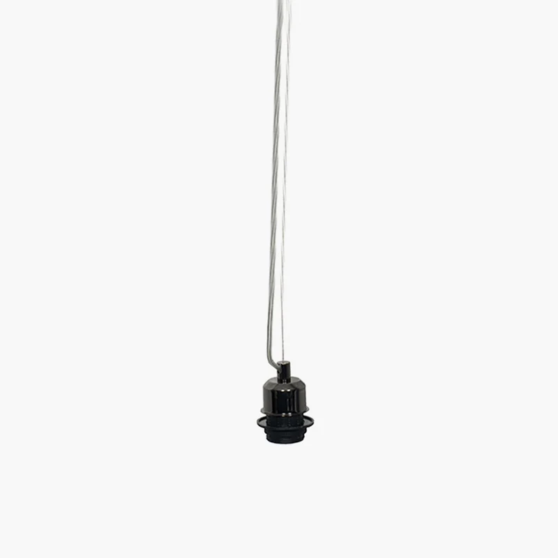 Black Chrome Contemporary Electrified E27 Ceiling Fitting