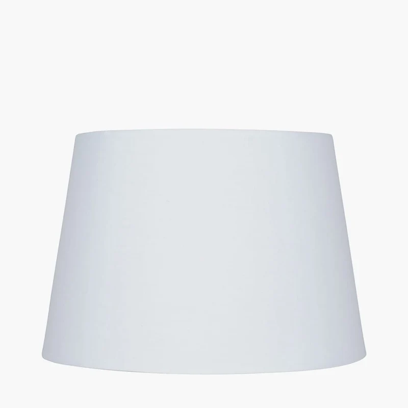 Auden Silver Metal Stick Table Lamp Base with Adelaide 25cm Ivory Tapered Cotton Mix Lampshade