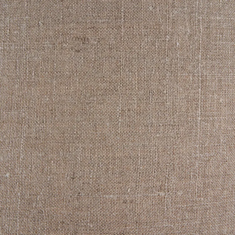 Atouk Textured Natural and Black Stoneware Table Lamp Base with Edward 35cm Natural Linen Cylinder Lampshade