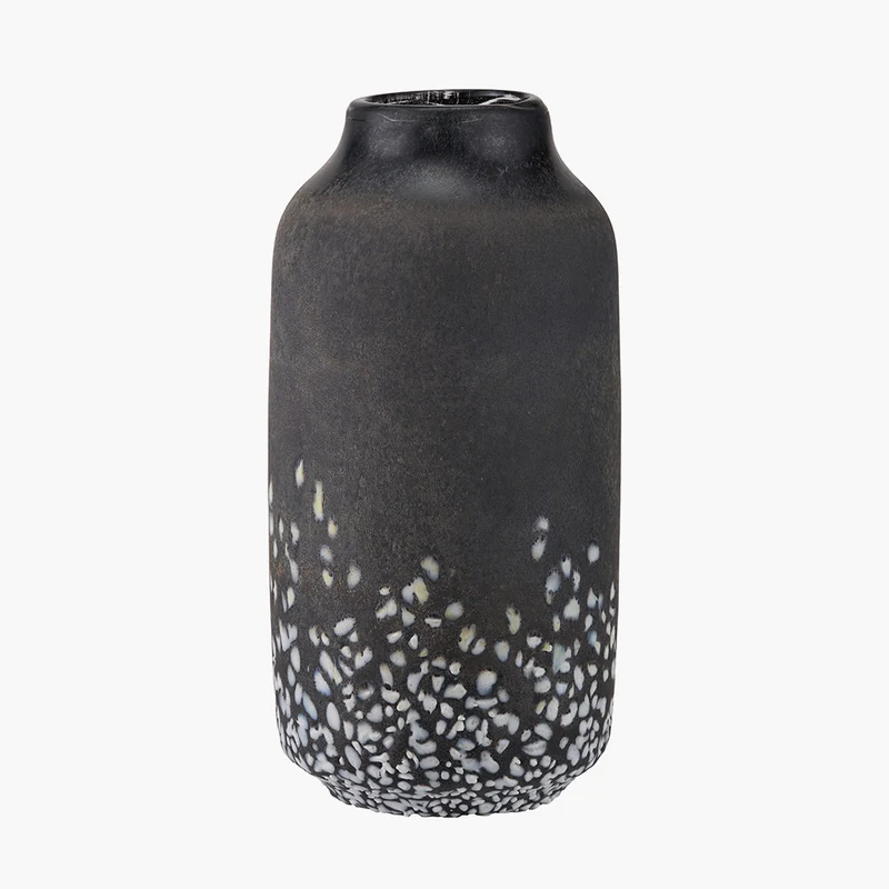 Etna Black and White Glass Vase