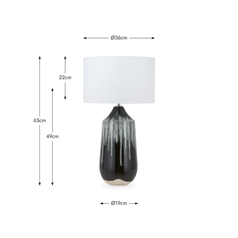 Esmalte Monochrome Drip Glaze Effect Tall Ceramic Table Lamp