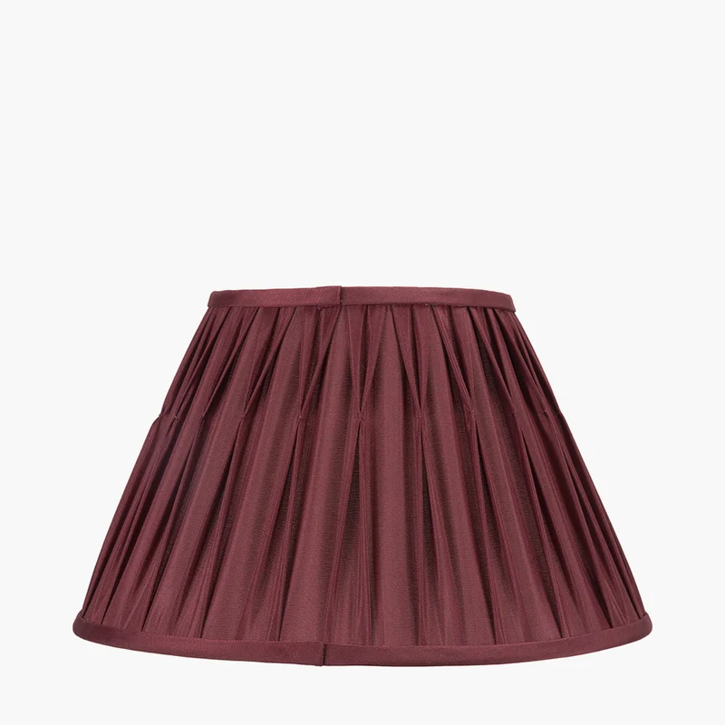 Garbo 35cm Mulberry Silk Mix Pinch Pleat Tapered Lampshade
