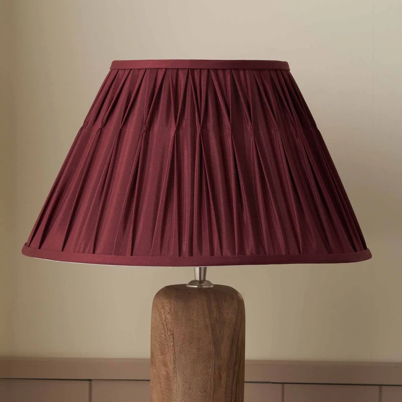 Garbo 35cm Mulberry Silk Mix Pinch Pleat Tapered Lampshade