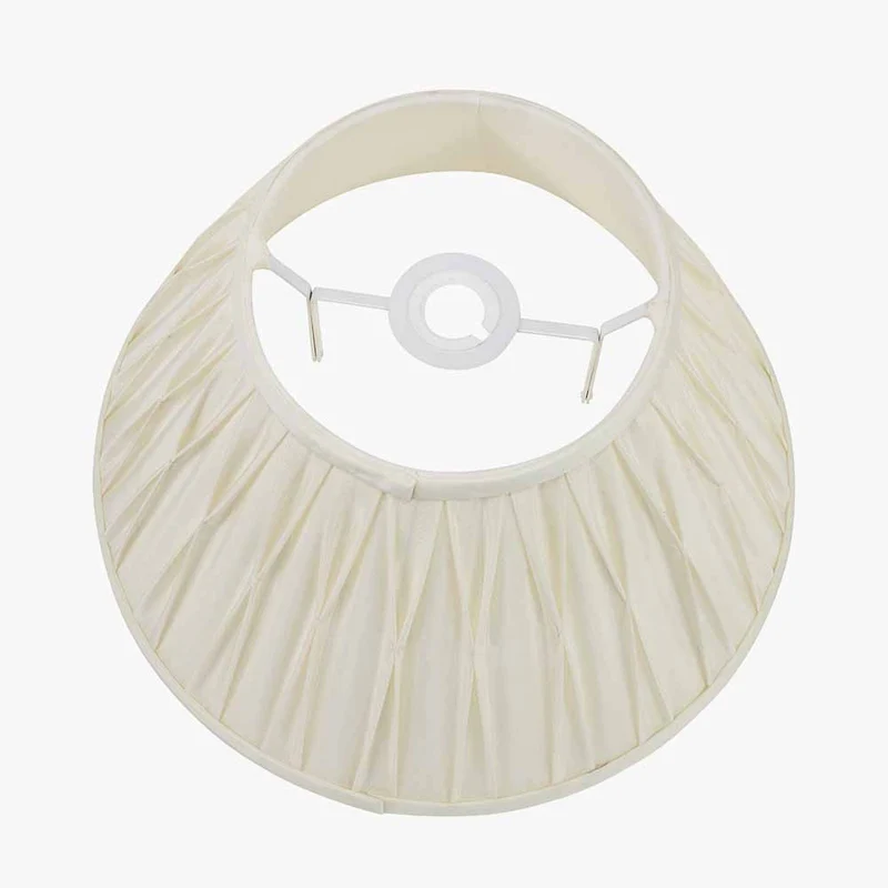Garbo 35cm Cream Silk Mix Pinch Pleat Tapered Lampshade