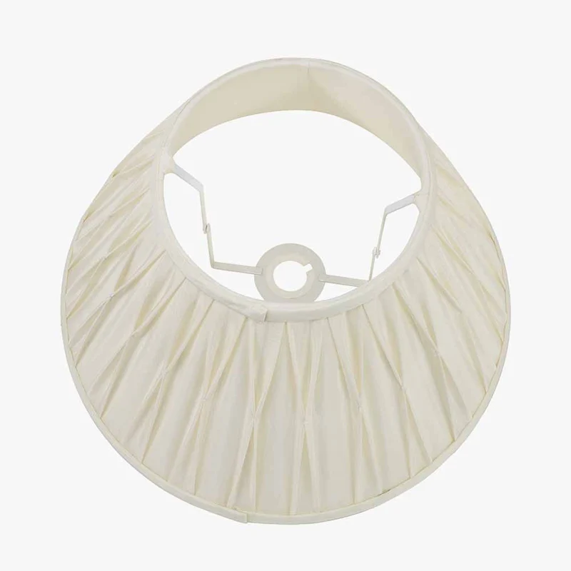Garbo 35cm Cream Silk Mix Pinch Pleat Tapered Lampshade