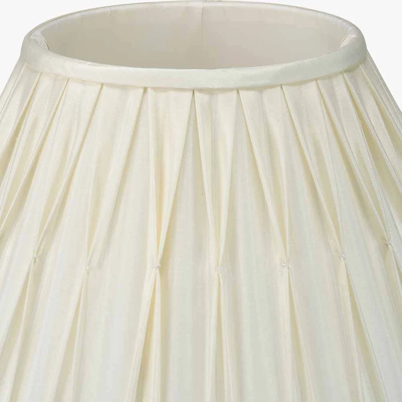 Garbo 35cm Cream Silk Mix Pinch Pleat Tapered Lampshade