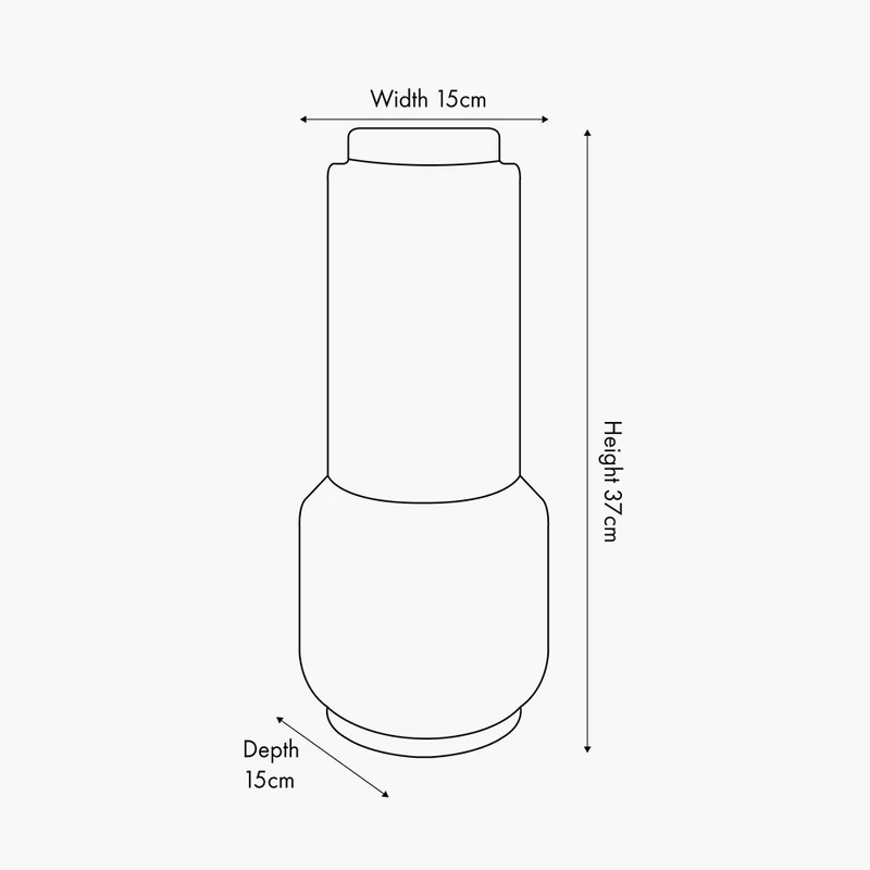 Gaiana Concrete Brown Stoneware Vase