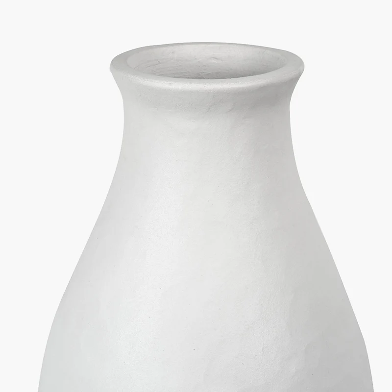 Eirene White Textured Stoneware Vase