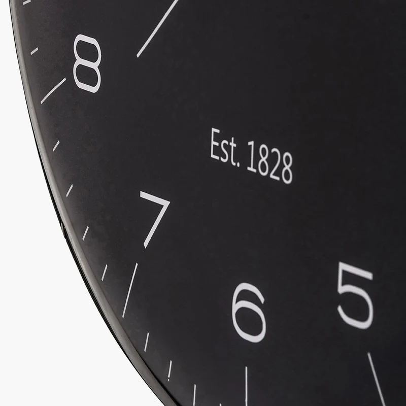 Black and Silver Dome Glass Wall Clock