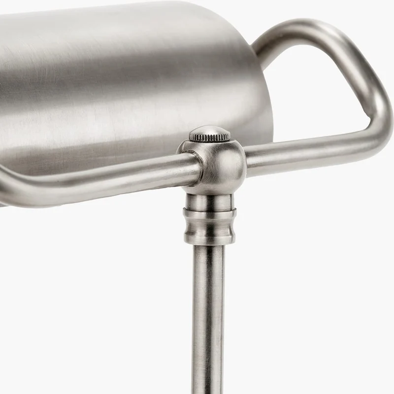 Ashford Antique Silver Metal Bankers Table Lamp