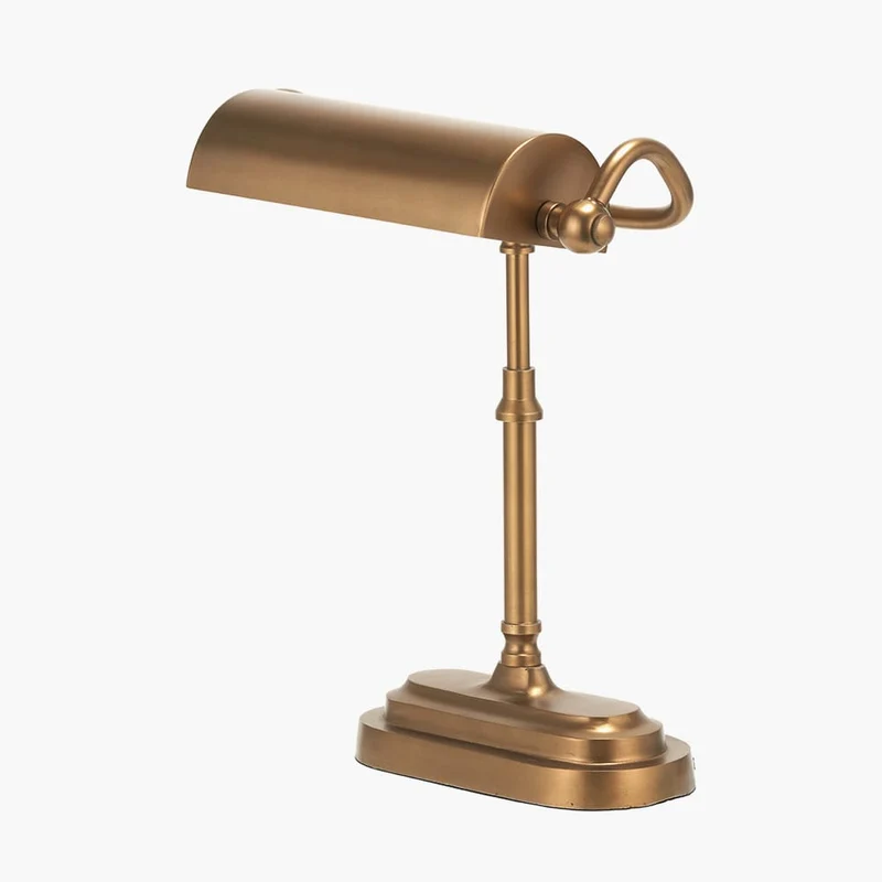 Ashford Antique Brass Metal Bankers Table Lamp