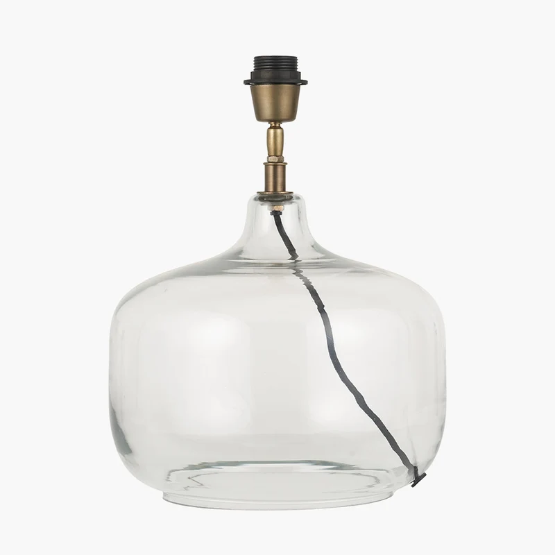Corby Clear Glass Table Lamp Base