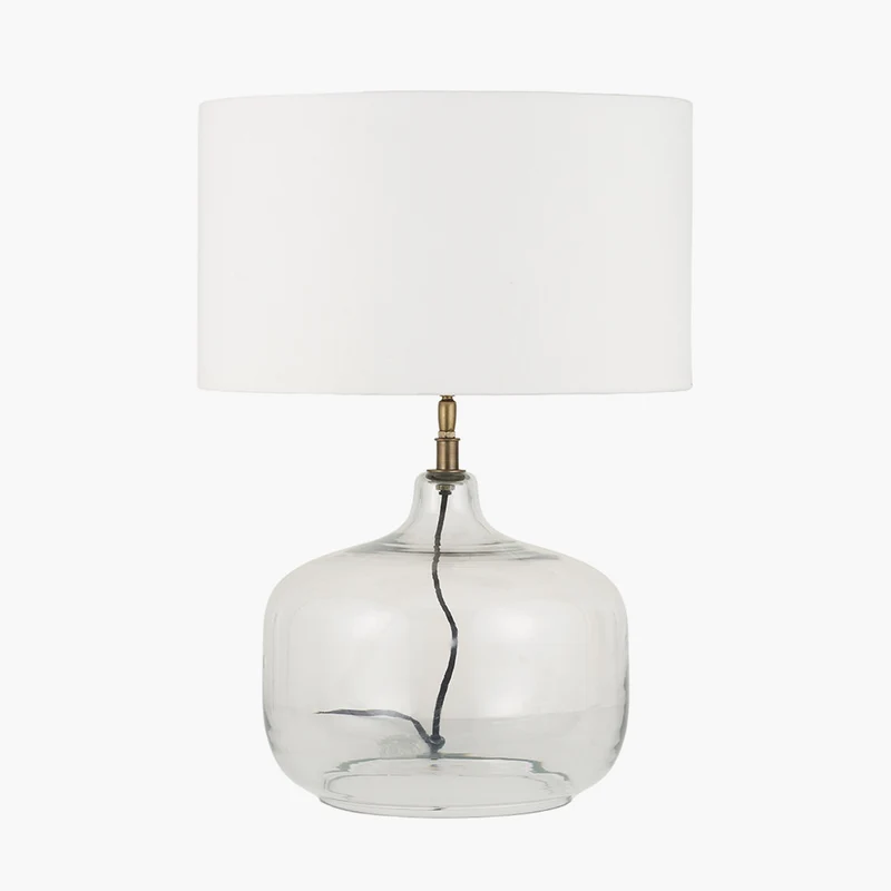 Corby Clear Glass Table Lamp Base