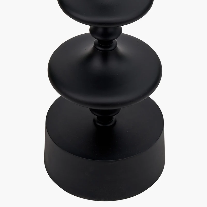 Emilio Matt Black Candlestick Floor Lamp Base with Floressa 45cm Red Floral Patterned Mushroom Pleat Tapered Lamp Shade