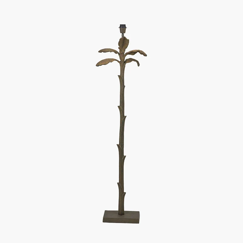 Bali Verdi Gris Metal Palm Tree Floor Lamp Base