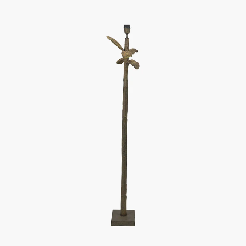 Bali Verdi Gris Metal Palm Tree Floor Lamp Base