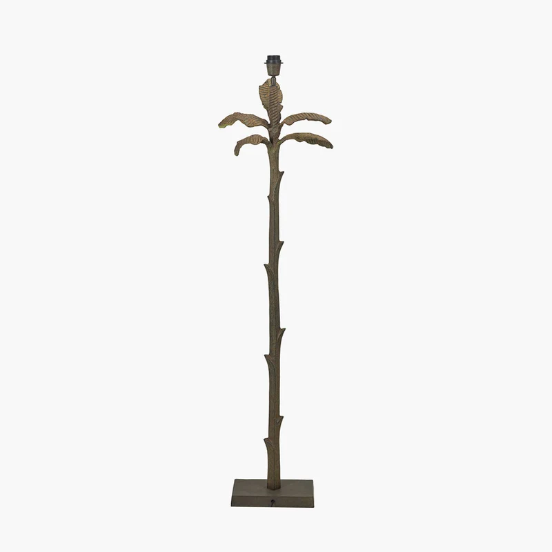 Bali Verdi Gris Metal Palm Tree Floor Lamp Base