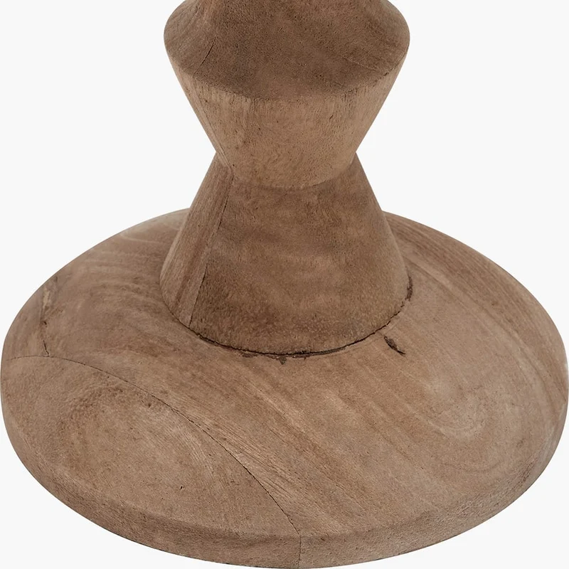 Ayra Natural Modernist Large Turned Wood Table Lamp Base