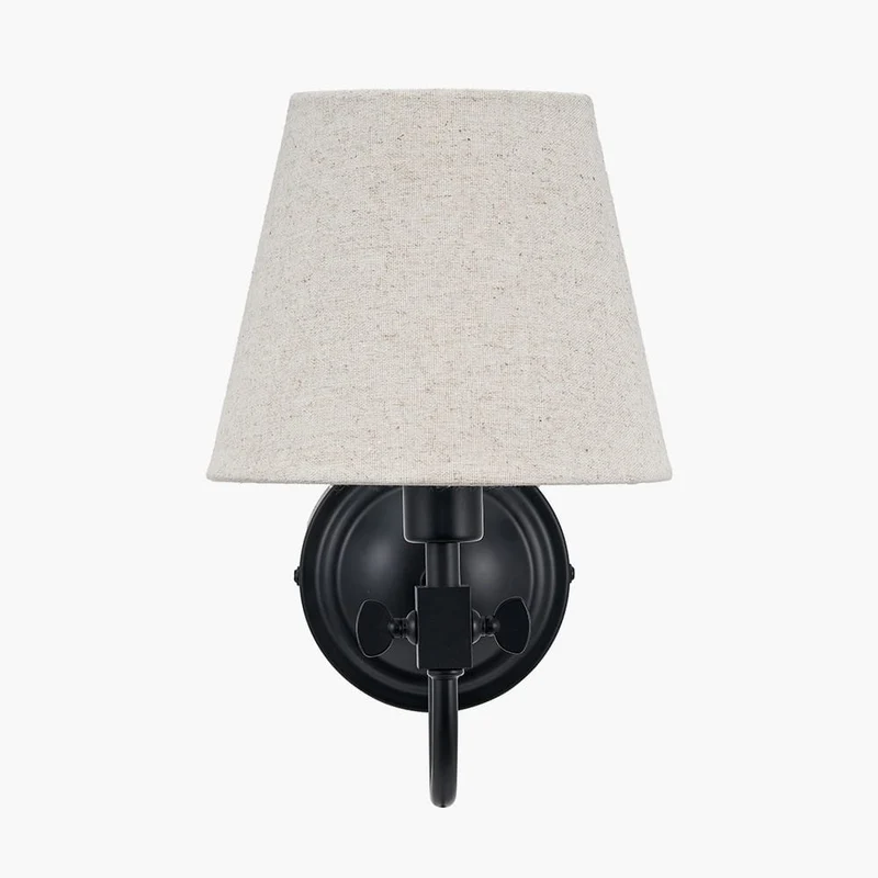 Ari Black Metal Curved Arm Wall Light