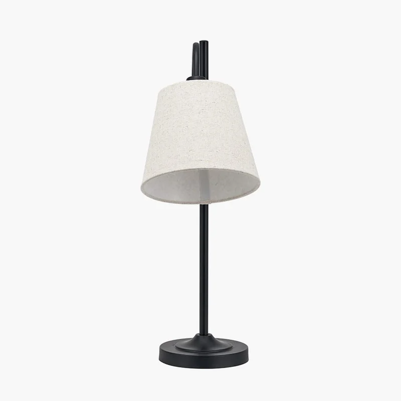 Ari Black Metal Curved Arm Table Lamp