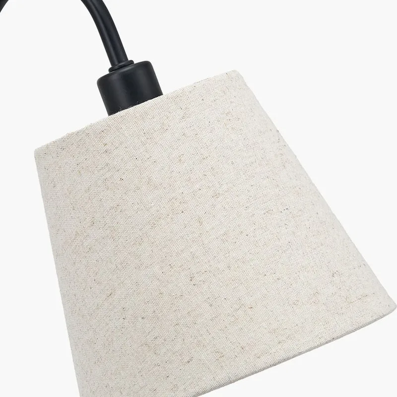Ari Black Metal Curved Arm Table Lamp