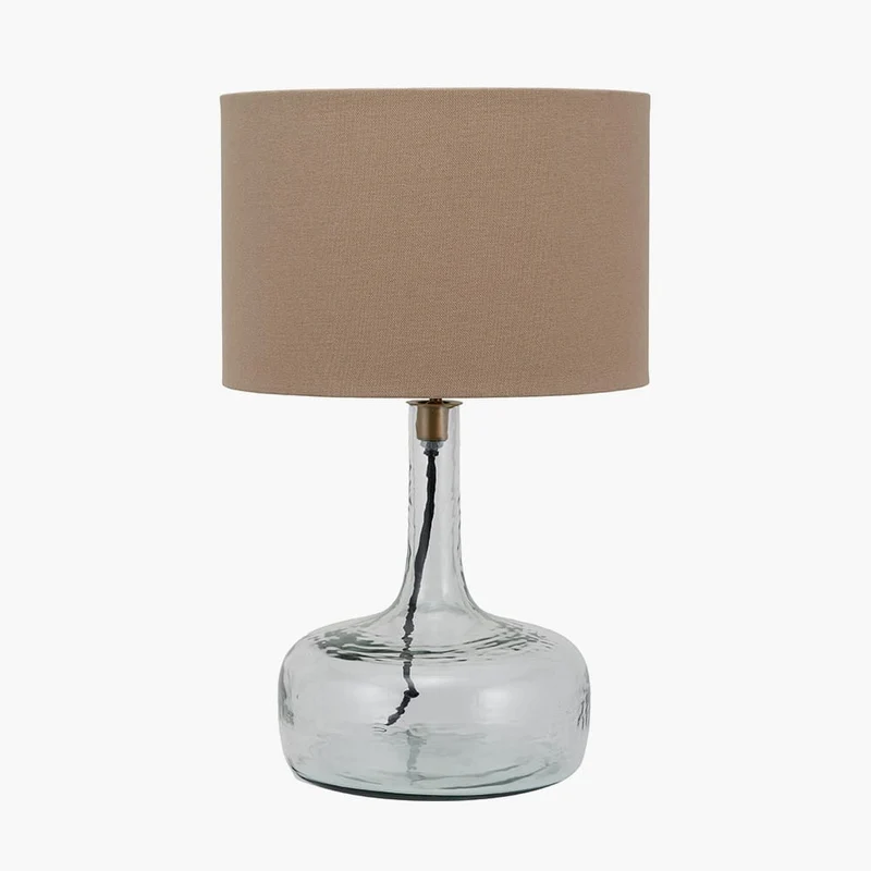 Avani Clear Glass Bottle Table Lamp