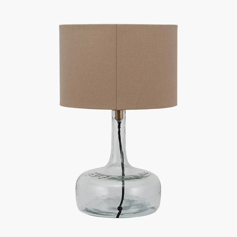 Avani Clear Glass Bottle Table Lamp