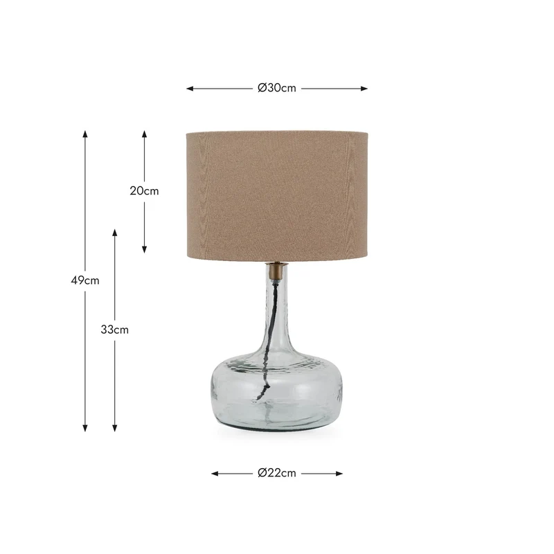Avani Clear Glass Bottle Table Lamp
