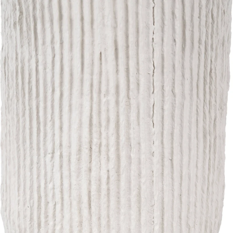 Ananya White Paper Mache and metal Textured Dome Table Lamp