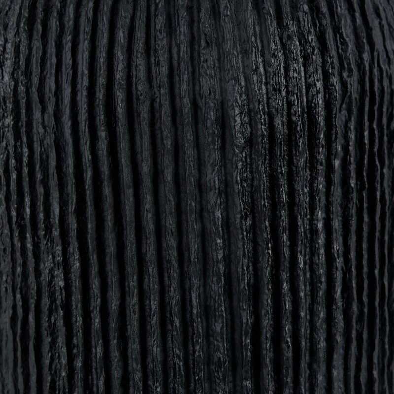 Ananya Black Paper Mache and Metal Textured Dome Table Lamp