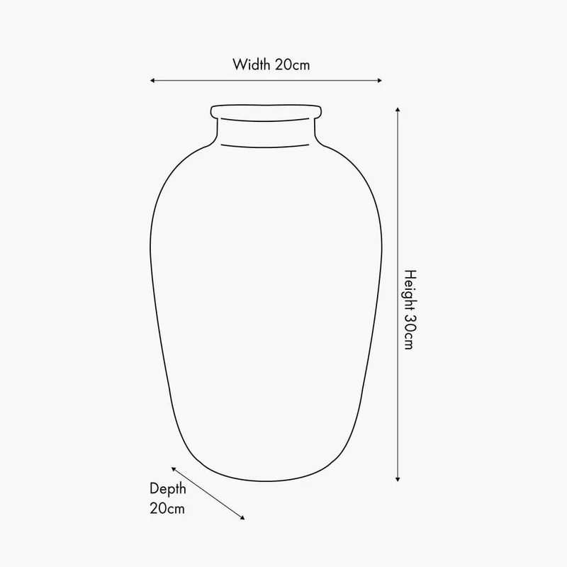 Ambrosia Natural Grooved Stoneware Vase