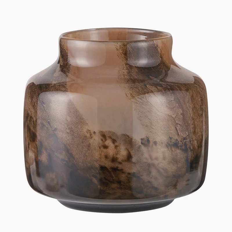 Cerdanya Brown and Beige Glass Vase
