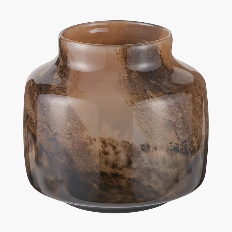 Cerdanya Brown and Beige Glass Vase